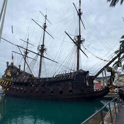 No port or marina is complete without a pirate ship