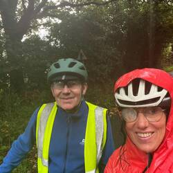 In the rain with Glenn