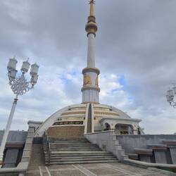 The Monument of Independence, shared like a Turkmen yurt.