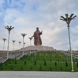 Statue of Magtymguly Pragy, the national poet (they love him)