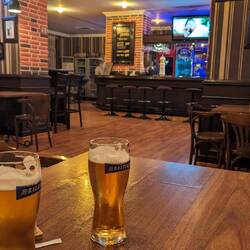 Dinner at the British Pub