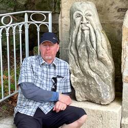 Ian imitating art - a Joseph Thoret Sculpture