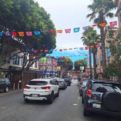 Latino-Viertel mit vielen mural paintings