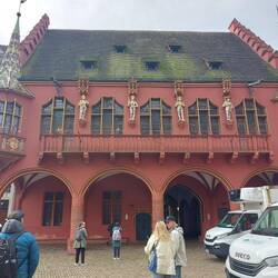 Austrian figures on top of the storage house