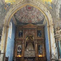 Chapel of Sao Miguel, every wall is beautifully tiled to the ceiling