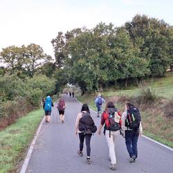A much busier morning after Sarria.
