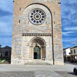 A very different church from all the ones we've seen so far. A 12th century church and fortress.