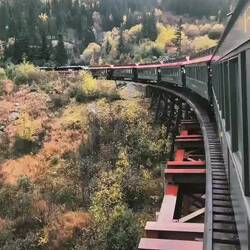 Crossing the trestle bridge