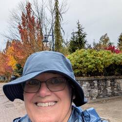 Smiling after my little walk