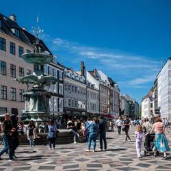 The Stork Fountain in Strøget is Denmark's most famous fountain.