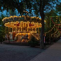 Tivoli Gardens at night