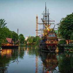 Tivoli Gardens at night