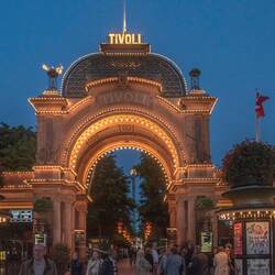 Tivoli Gardens at night