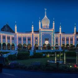 Tivoli Gardens at night