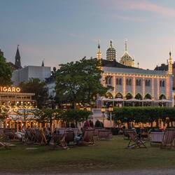 Tivoli Gardens at night
