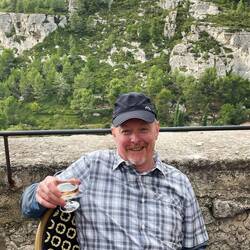 Having a drink on the terrace