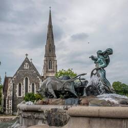 St Alban's Church and Gefion Fountain