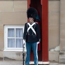 Royal Guard on duty at Amalienborg Palace.