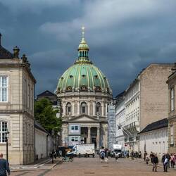 Photo of Marble or Frederik's Church taken from within the Royal Palace. Mary wasn't home on the day