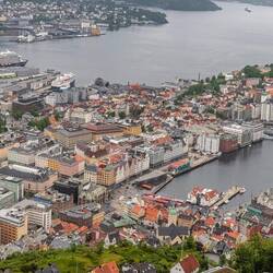 View from top of Mount Fløyen.
