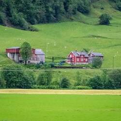 Norwegian farm buildings.