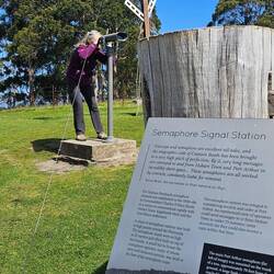 Semaphore Signals: a system using flags to communicate with other locations