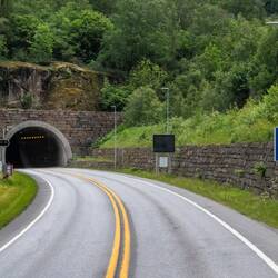 The world's longest road tunnel which has rest areas inside.