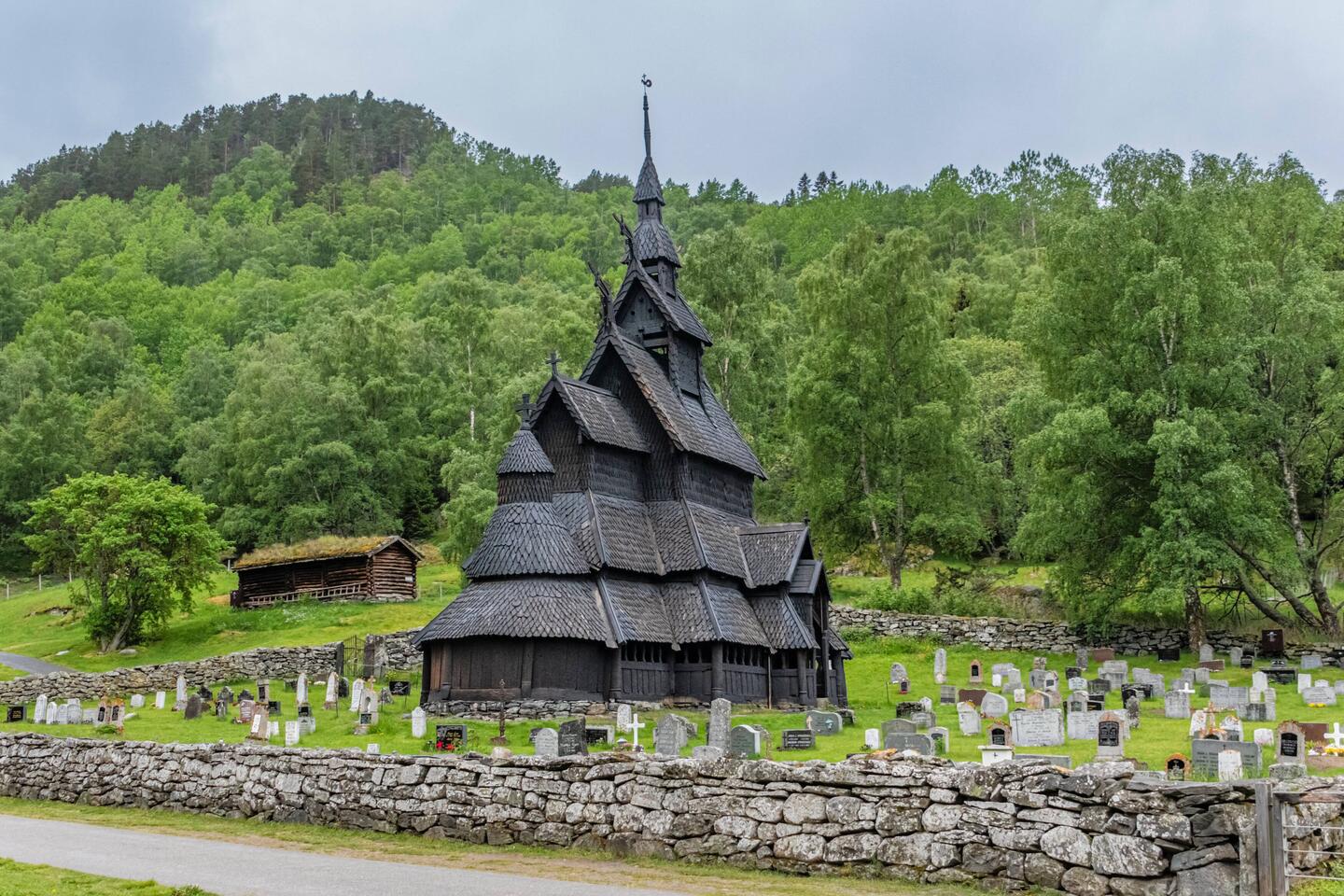 Ancient Borgund Stave wooden Church.