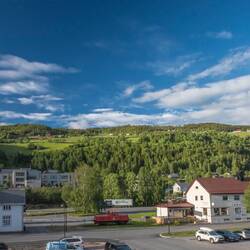 View from our room at Scandic Valdres Hotel at Fagernes.