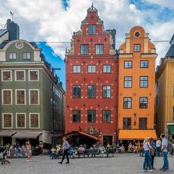 Buildings in the old city of Stockholm.