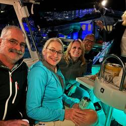 Catalina 470 get together, Andy and Caralee, Marlene and John