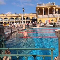 Swimming ten lengths of the 50m pool