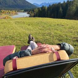 Chillin' on a mountaintop at Seefeld.