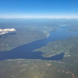 Norwegian landscape flying out of Oslo.