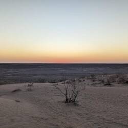 Sunset across the desert