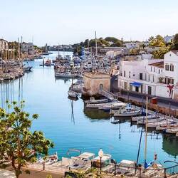 View over the natural harbour of Ciutadella