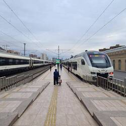 The very modern train station