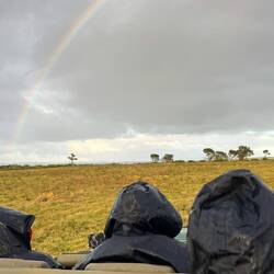 Zum Glück dauerte der Regenschauer nicht sehr lange