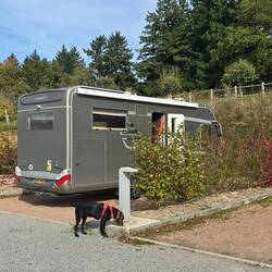 Motorhome park up courtesy of the commune