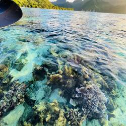 Leider nicht perfekt zu erkennen- das glasklare Wasser