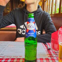 Robert Coca-Cola und ich Elsässer Bier...