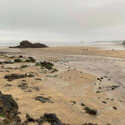 Perranporth beach low tide