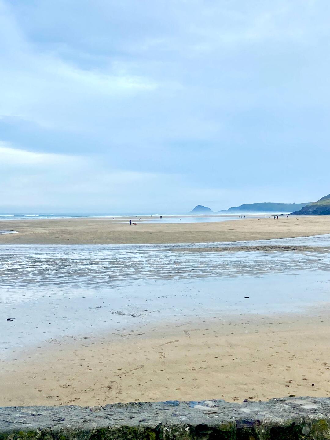 Leaving Perranporth beach