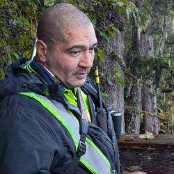 Our bear security, Cody, is a native Tlingut. He was attacked by a bear at age 13.