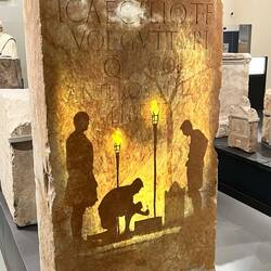 Projection onto a Roman funerary stone