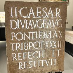 Projection onto a Roman sign