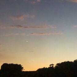 And Venus shining brightly