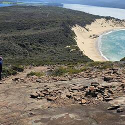 heading down to Crescent Bay Beach