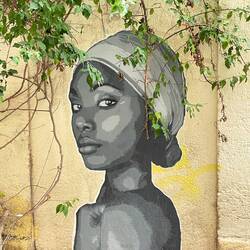 Lovely street art next to our entrance