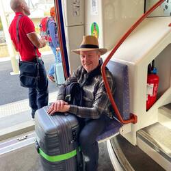 Happy to be on the train and on our way to Montpellier